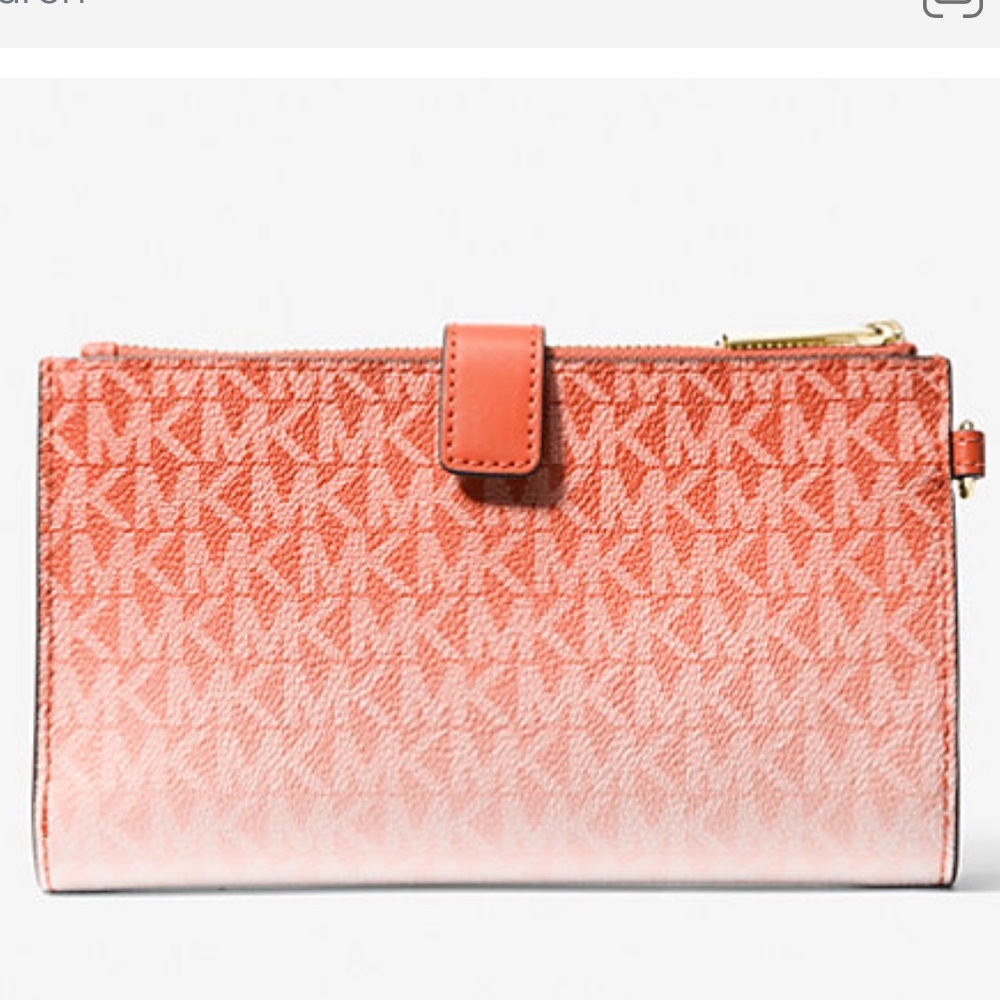 Michael Kors Jet Set Lg Ombré Signature Logo Double Zip Wallet Wristlt
RED CLAY - Picture 3 of 16
